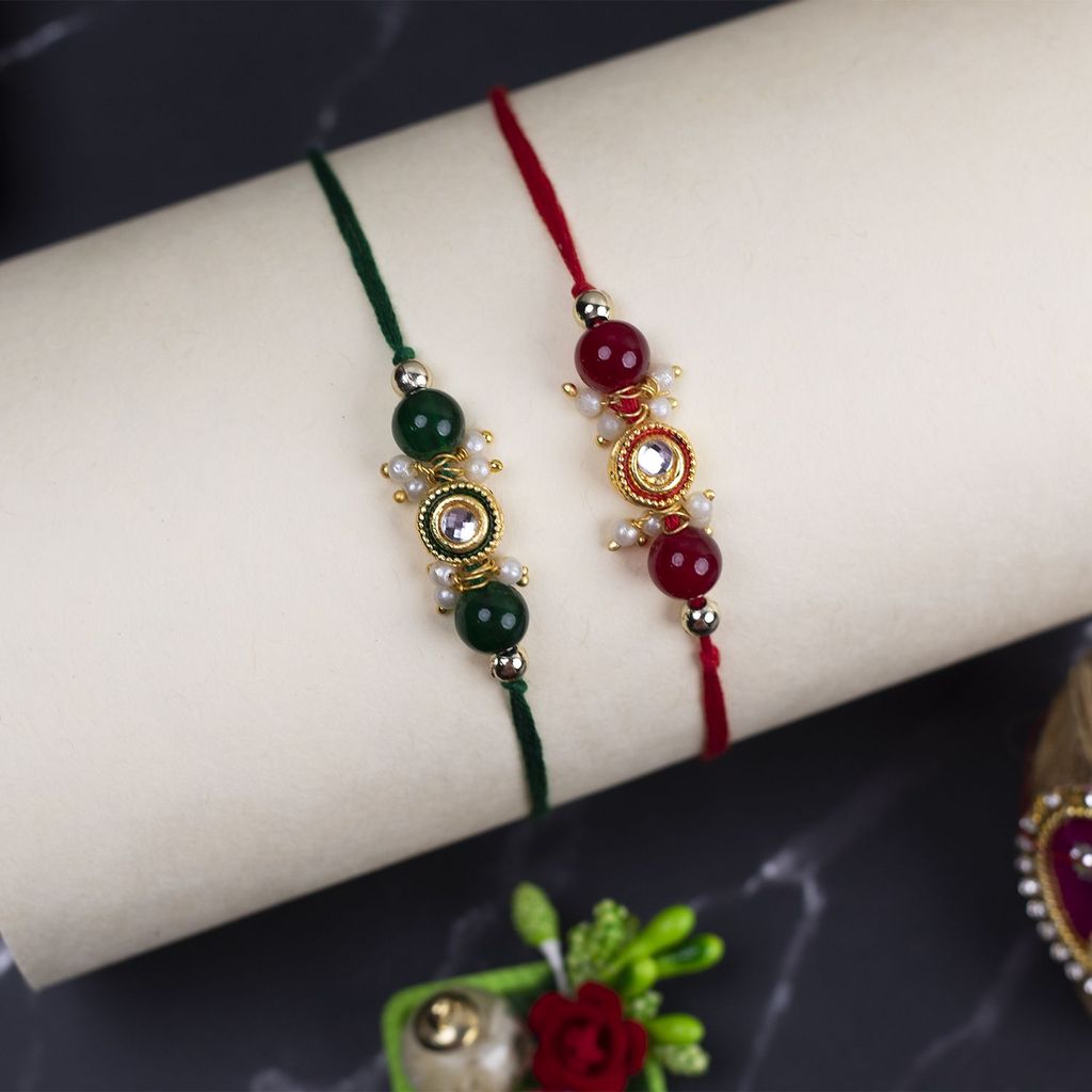 Craftlayout Set Of 2 Handmade Thread Designer Rakhi For Brother