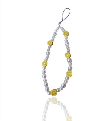 Lemon Pearl - Round Phone Charm