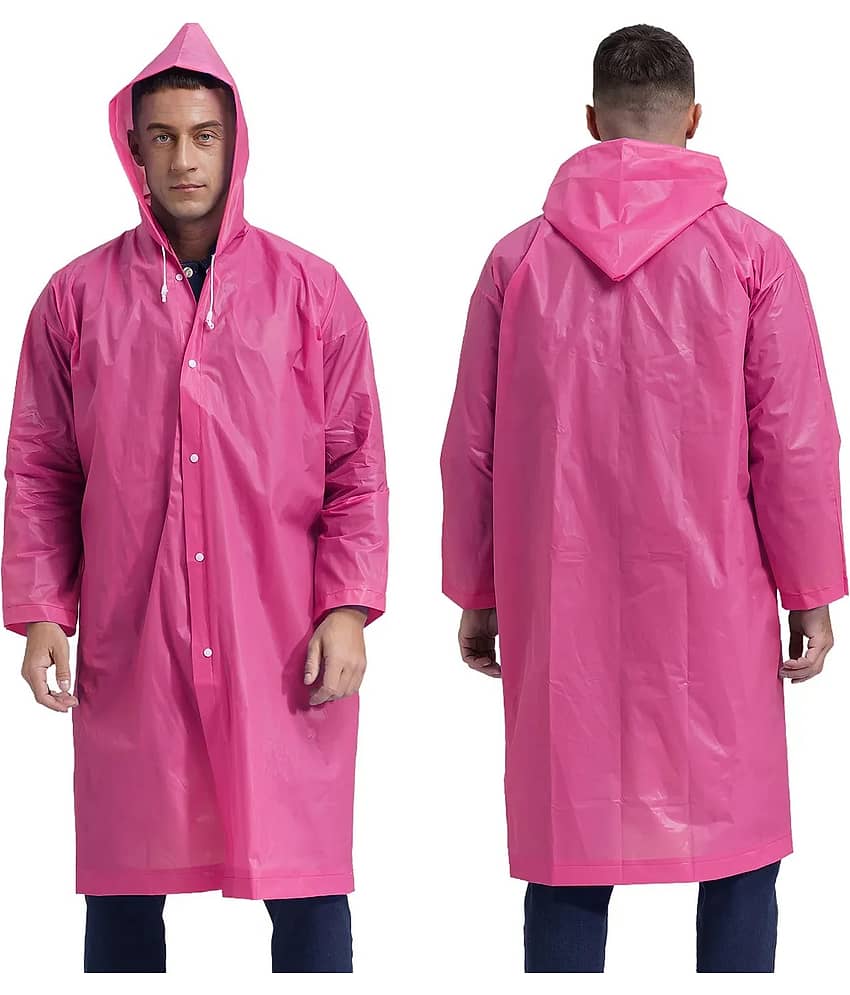 Infispace Pink PVC Men's Raincoat ( Pack of 1 )