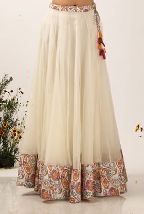 Amala Organza Lehanga Skirt-M