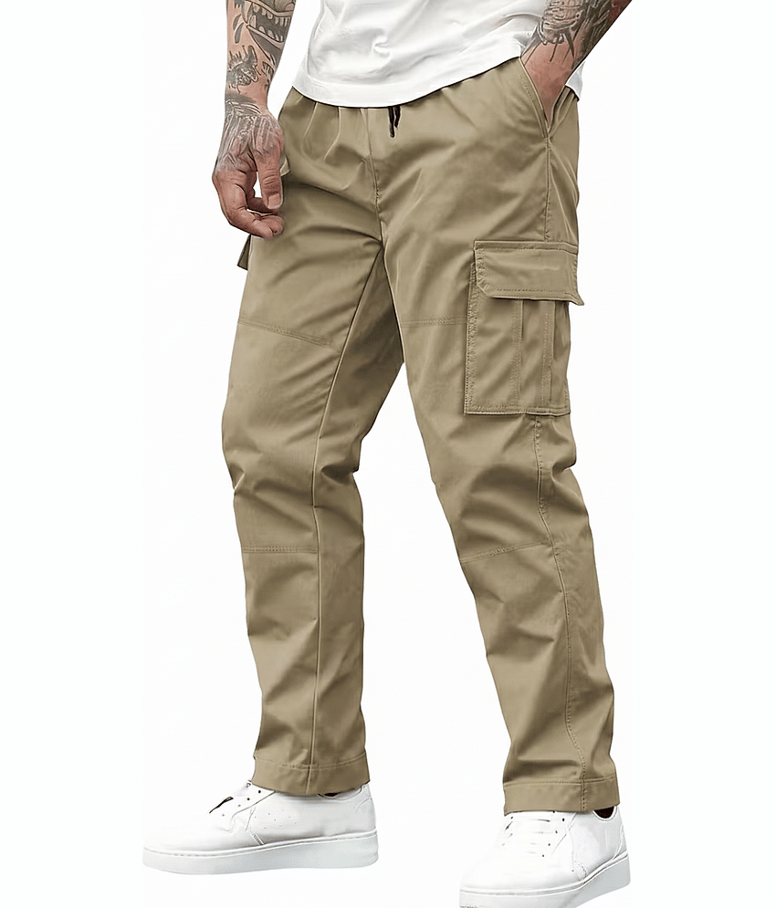 Shelony Khaki Cotton Men's Joggers ( Pack of 1 )