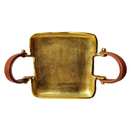 Aluminium Decorative Square Handle Dip Platter (AMAS1671/11)