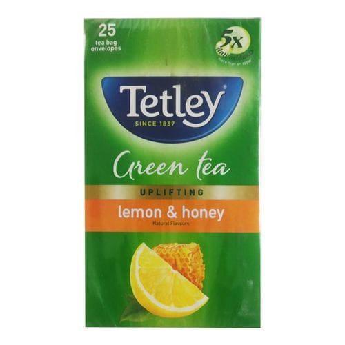 Tetley Green Tea - Lemon & Honey, 37.5 gm (25 Bags x 1.5 gm Each) - undefined