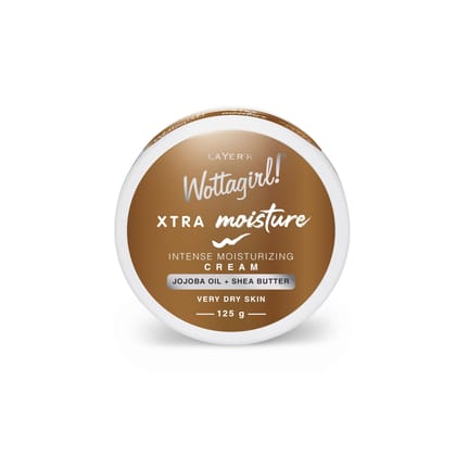 LAYER'R Wottagirl XTRA MOISTURE Moisturizing CREAM Non-Sticky & Fast Absorbing for All Skin Types (for Women - 125g)