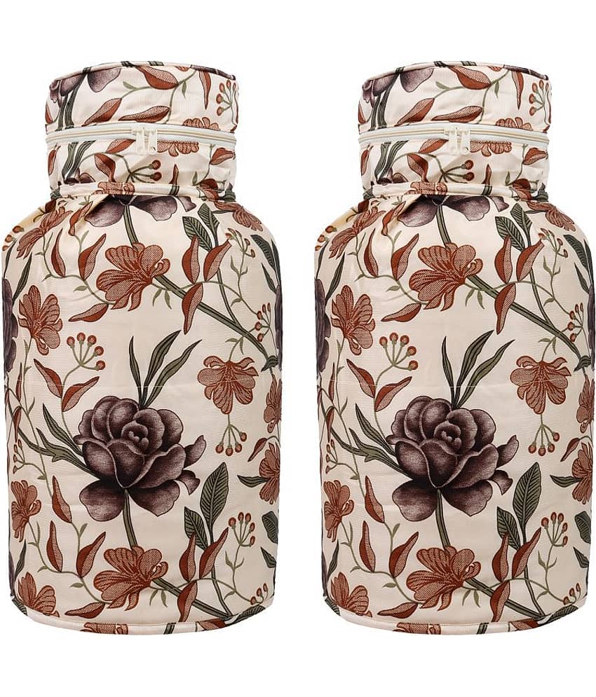 E-Retailer Set of 2 Polyester Brown Cylinder Cover