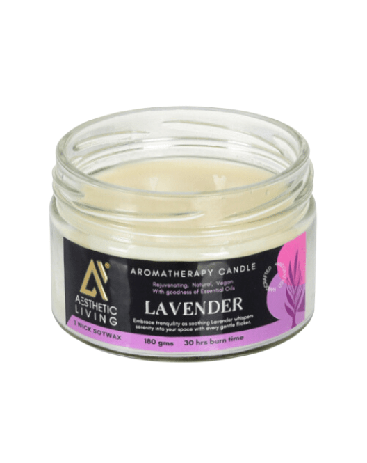 Aesthetic Living 3- Wick Lavender Candle, 180 gm