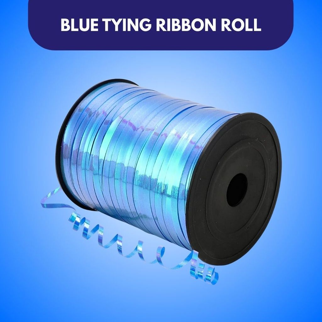 Iridescent Blue Balloon Tying Ribbon Roll - 1PC - Party and Festive Needs | Buy online on ZillyBuy