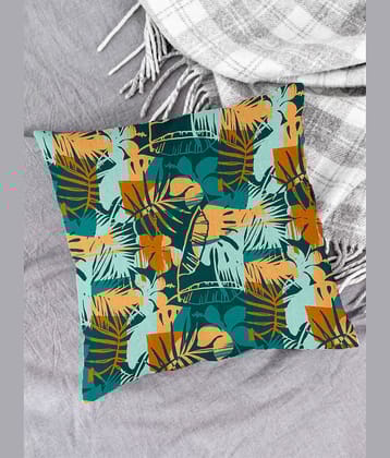 Houzzcode - Water Repellent Green Polyester Pillow Covers 40x40x3 ( Pack of 1 )