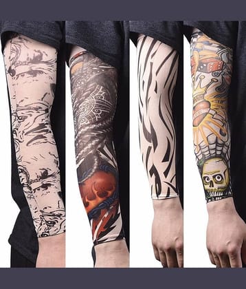 ATIPRIYA Multicolor Printed Riding Sleeves ( Set of 4 )