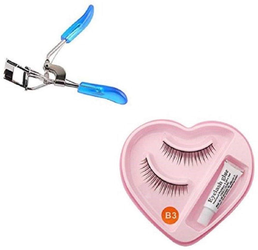 Elecsera Combo of Eyelash Curler and False Eyelashes (2 Items in the set) - Makeup - Eyes | Buy online on ZillyBuy
