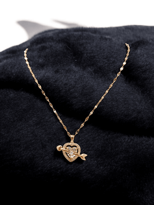 Pink Piercing Heart Necklace Pink Piercing Heart Necklace