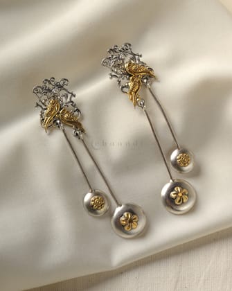 Gold Polish Silver Earrings CHE1733