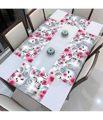 Revexo PVC Abstract Rectangle Table Mats ( 40 cm x 30 cm ) Pack of 6 - Multi