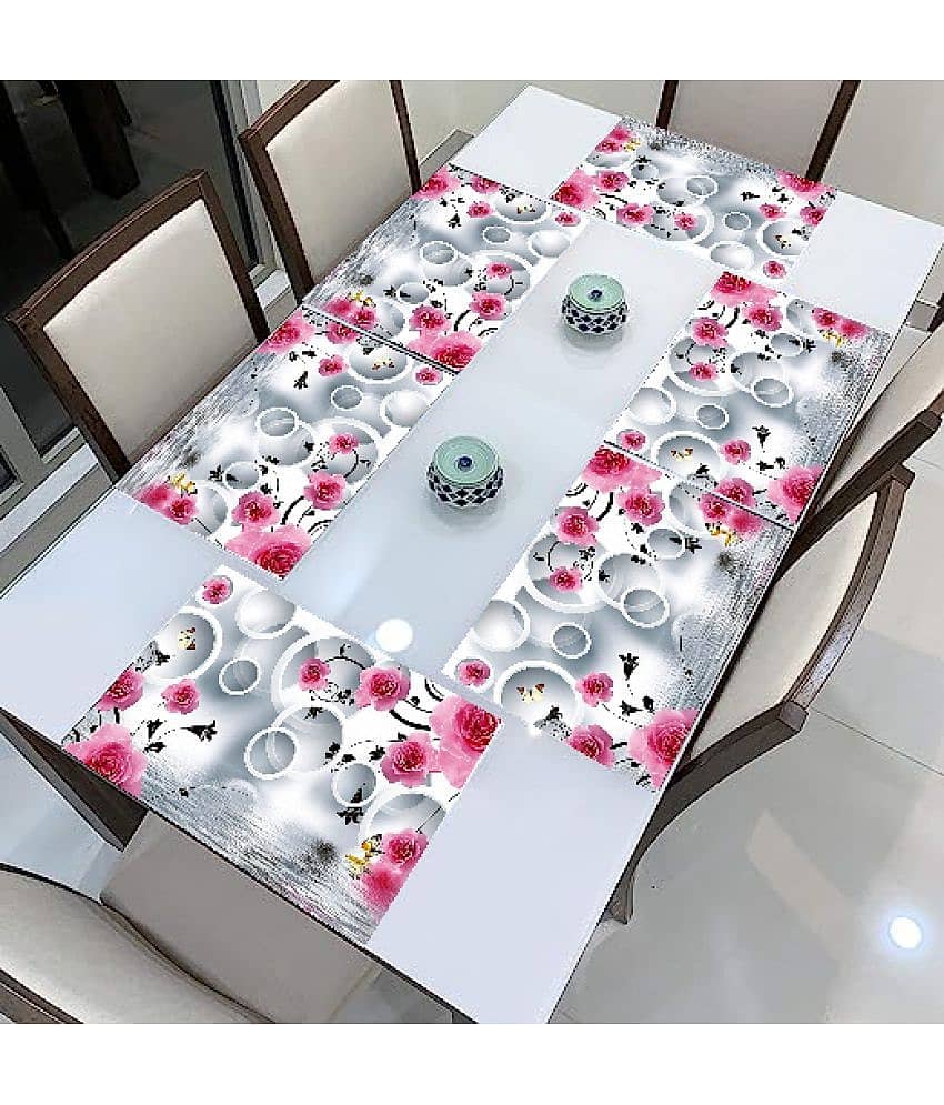 Revexo PVC Abstract Rectangle Table Mats ( 40 cm x 30 cm ) Pack of 6 - Multi