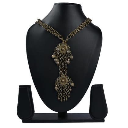 Tribes India Handcrafted White Metal Sankli Haar/Necklace for Women