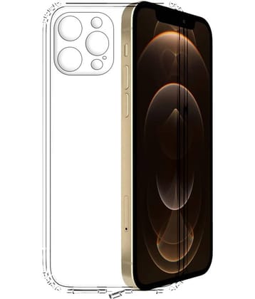 ZAMN - Transparent Silicon Silicon Soft cases Compatible For Apple iPhone 12 Pro Max ( Pack of 1 )