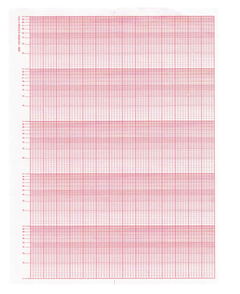 Semi Log Graph Paper – A4 Size (100 Sheets, Red) | 5-Cycle 1–10 Log Scale | Semi-Logarithmic Chart for Engineering, Physics, Math, Science & Research Data Plots