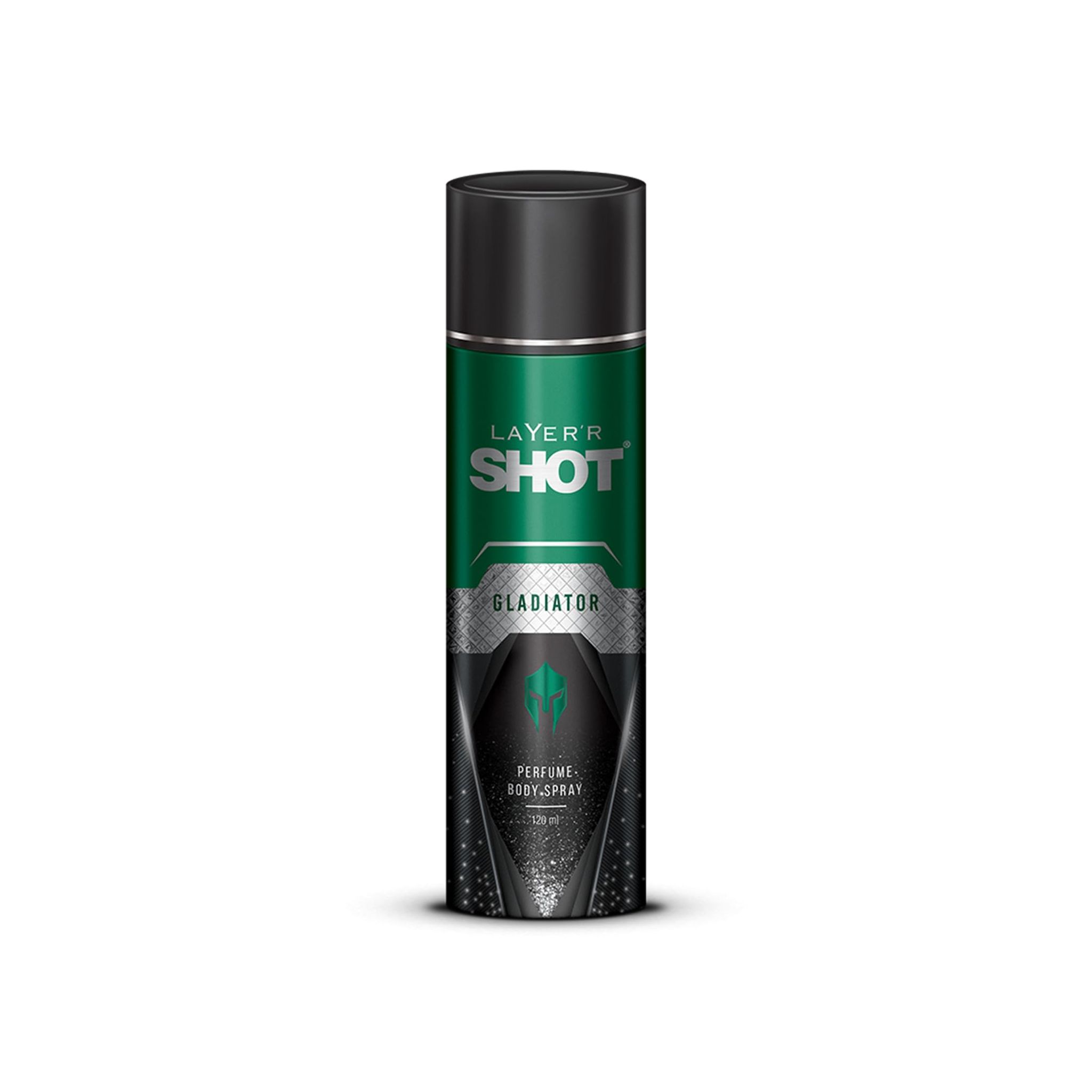 Layer�r Shot Gladiator Body Spray for Men 120ml | Long-Lasting Smoky Leather Deodorant | Spicy Citrus, Warm Aromatic & Woody Musk Notes | Premium Everyday Wear | IFRA Certified