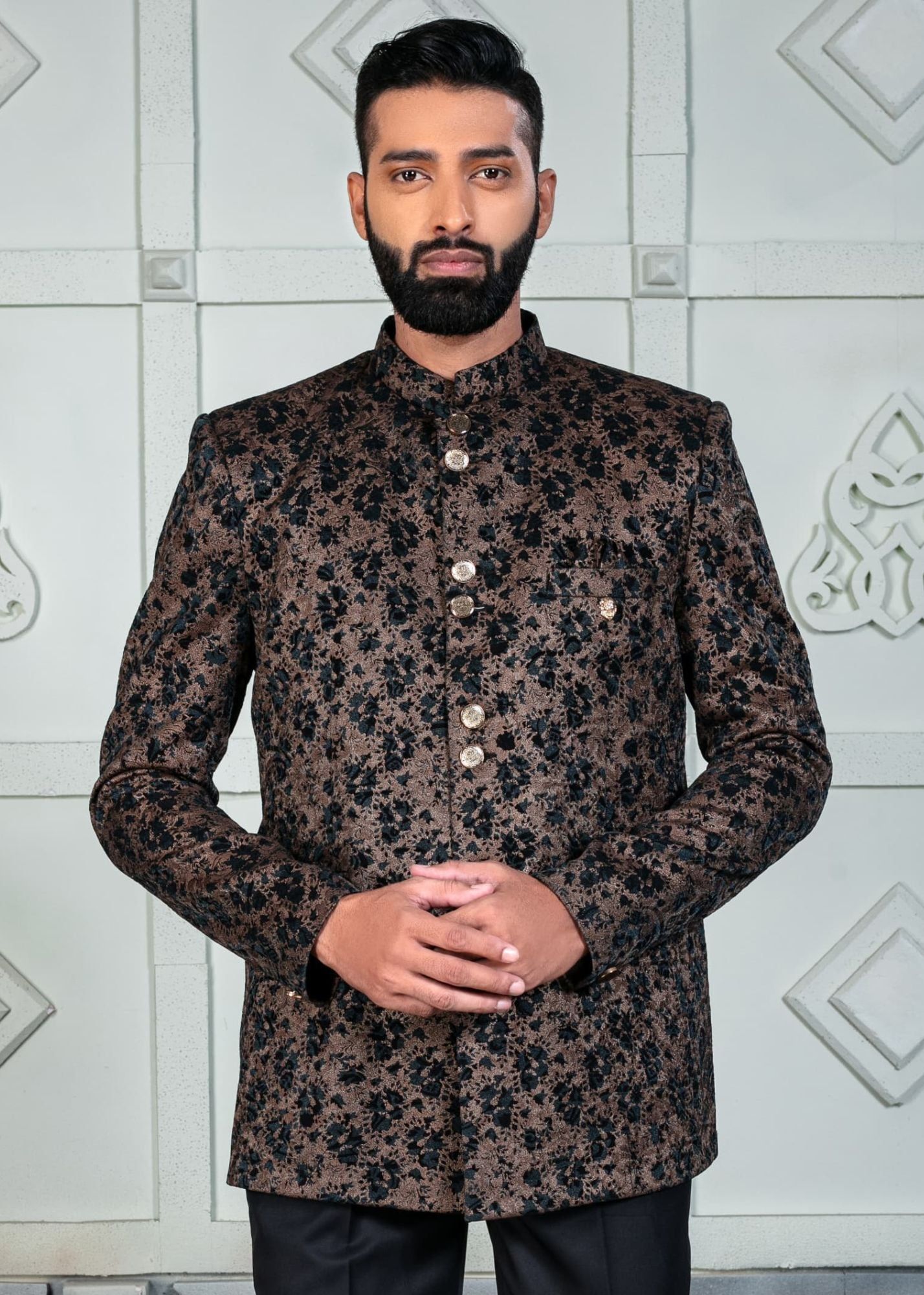 Brown Designer Jodhpuri Suit for Mens-S