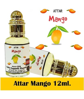 INDRA SUGANDH BHANDAR Attar For Men|Women Fruity Collection - Mango Ripe Long Lasting Fragrance 12ml Rollon Pack