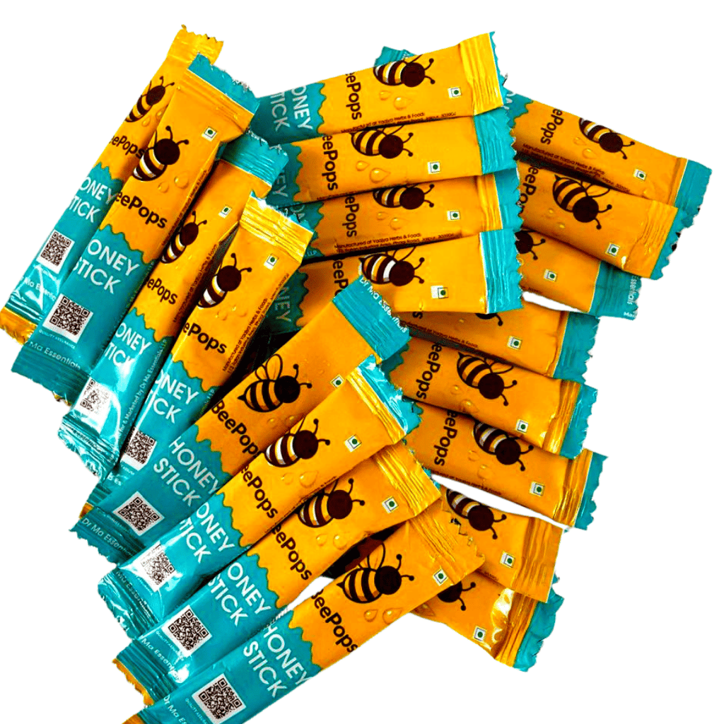 BeePops Honey Sticks | Box of 20 | Pure Himalayan Honey