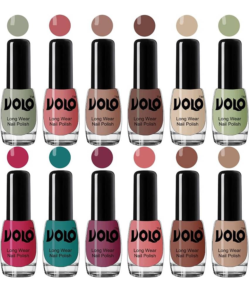 VOLO True Wear High Gloss Impresso Nail Polish Sets of 12  Multi Glossy 60 mL