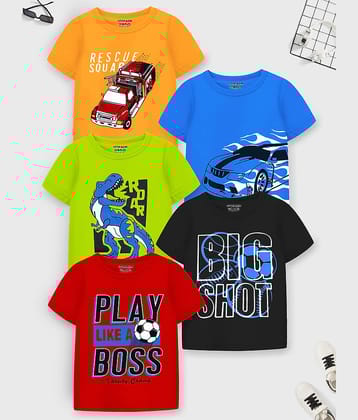 Trampoline Pack of 1 Boys Cotton Blend T-Shirt ( Multicolor1 )