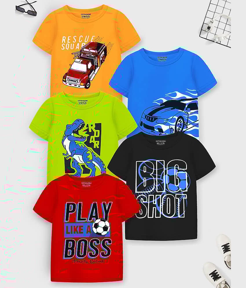 Trampoline Pack of 1 Boys Cotton Blend T-Shirt ( Multicolor1 )