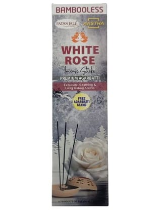 AASTHA WHITE ROSE AGARBATTI BAMBOOLESS 80GM