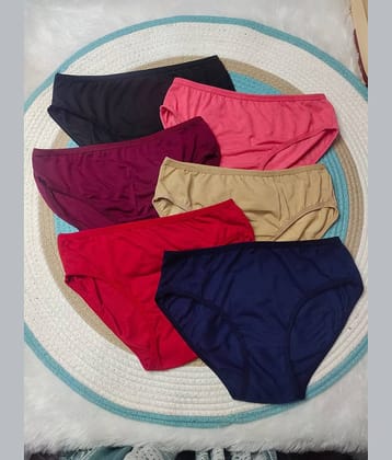 love girl Pack of 3 Poly Cotton Briefs For Women ( Multi Color )