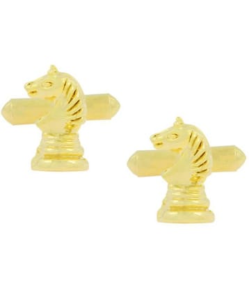 The Jewelbox Formal Shirt Chess Horse Stallion 18K Gold Plated Cufflinks Pair Boys Men Gift Box