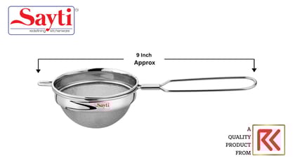 RK Sayti Stainless Steel Round Strainer, 304 Grade Double Mesh, Premium Polish, Large, Pack of 2 RK Sayti Stainless Steel Round Strainer, 304 Grade Double Mesh, Premium Polish, Large, Pack of 2