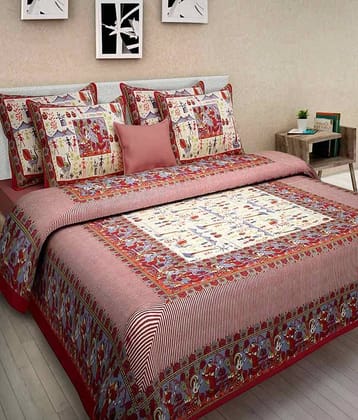 Uniqchoice Cotton King Bedsheet ( Multi )