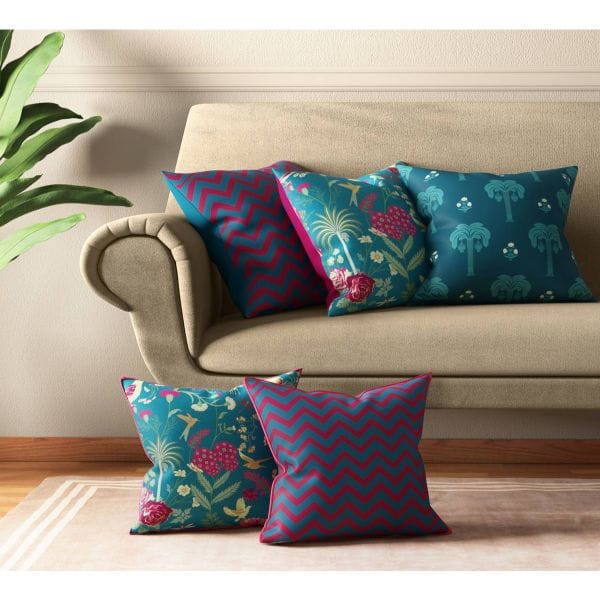 India Circus Chevron Safari Cushion Cover Set Of 5