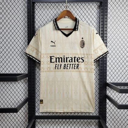 AC Milan x PLEASURES White Jersey Fourth 23 24 Season-S