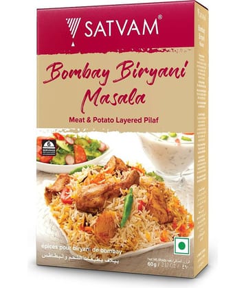 SATVAM Bombay Biryani Masala (4 * 60g) Masala 240 gm Pack of 4