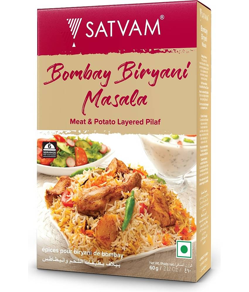 SATVAM Bombay Biryani Masala (4 * 60g) Masala 240 gm Pack of 4