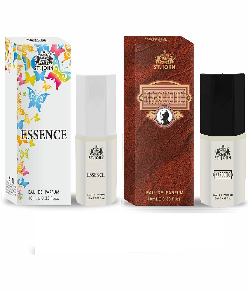 ST.JOHN Cobra Essence & Narcotic Pocket Perfume For Men 10ml Each (20ml) - Pack of 2
