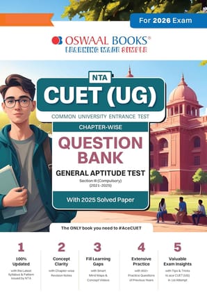 OSWAAL CUET UG CHAPTERWISE QUESTION BANK GENERAL APTITUDE TEST FOR 2026 EXAM [Paperback] oswaal
