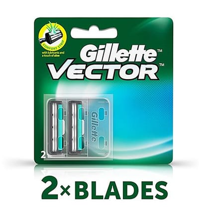 Gillette VECTOR Comfort Strip Razor Blades, Twin Pack