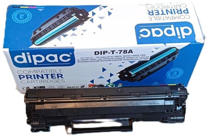 dipac 78A Laser Toner Cartridge Compatible for HP LaserJet P1566, P1606dn, M1536dnf, M1537dnf and Canon iC D520 Printers, Black, with 1-Year Warranty (dipac DIP-T-78A)