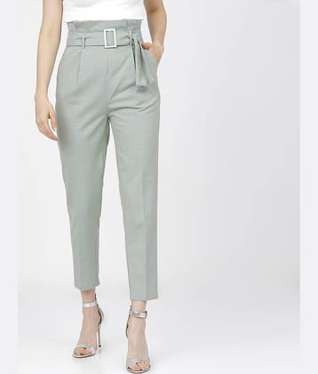 Tokyo Talkies Pack of 1 Polyester Tapered Women's Casual Pants ( Green )