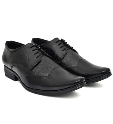 Mens Faux Leather Formal Shoes Size 7 (Black)