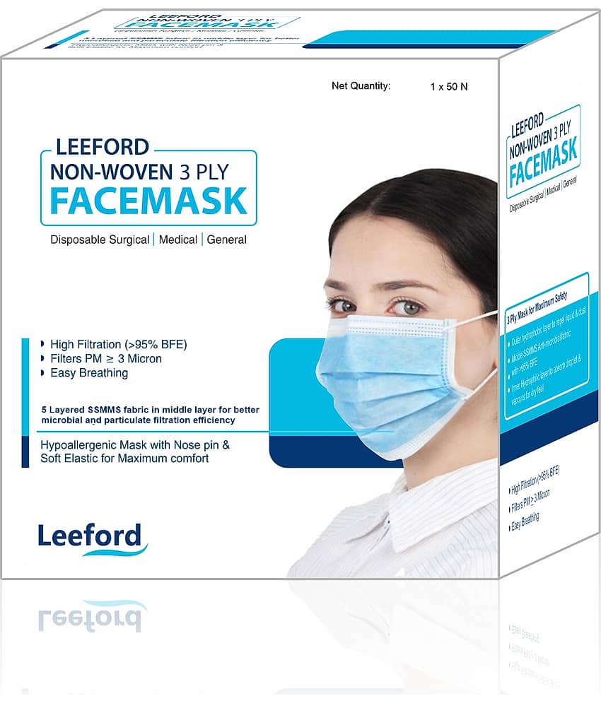 Leeford Single Packaging Non-Woven Facemask 50pcs