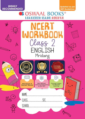 Oswaal Ncert Workbook English Mridang Class 2 CHAPTERWISE OF WORKSHEET WITH Revision Notes [Paperback] oswaal