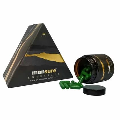 ManSure ENERGIZER with Swarna Bhasm, Shilajit, Kesar for Men-1 Pack