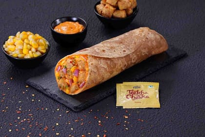 Mexicana Potato Corn Salsa Wrap- Wholewheat Paratha Mexicana Potato Corn Salsa Wrap- Wholewheat Paratha