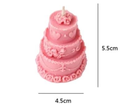 SS Enterprise Organic Soy Wax Cake Shape Designer Birthday Candles, Scented Aromatic Fragrance, Smoke-Free, Set of 3, Green-Pink-Blue