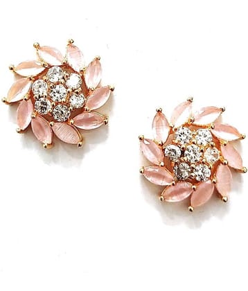 Jewels Corner - Pink Stud Earrings ( Pack of 1 )