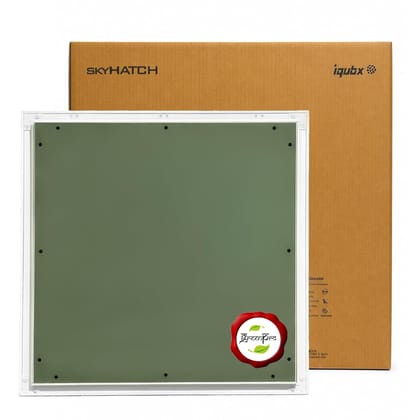 Skyhatch PLANEA Ceiling Trap Door 300x300 mm (CTD26) | Aluminium Frame Access Panel | Push Lock | MR Board Infill | | False Ceiling Access Hatch | IQUBX Products | Pack of 1